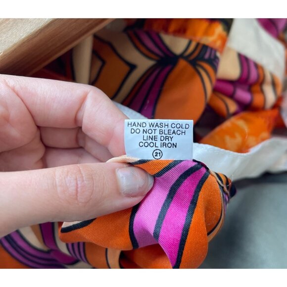 Kariza Boho Hippie Retro Wrap Satin Maxi Skirt One Size Reversible Groovy 70s - Picture 7 of 8